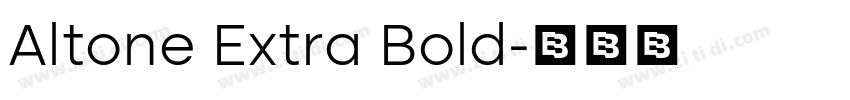 Altone Extra Bold字体转换